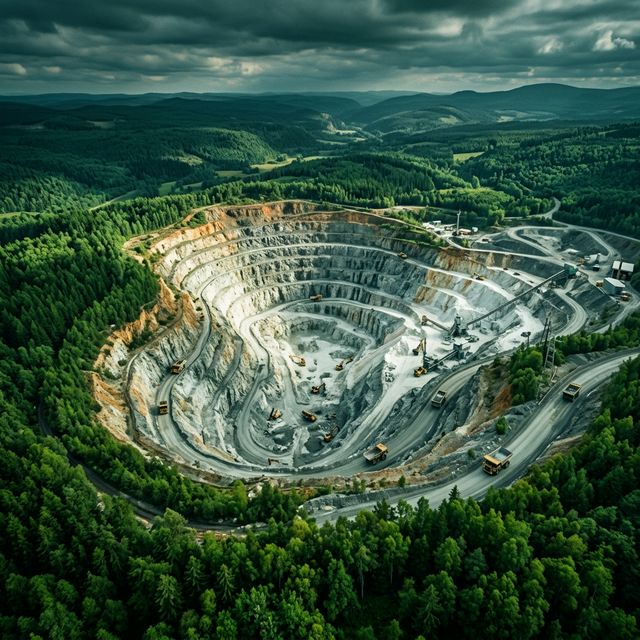 Mineral quarry – mining operation